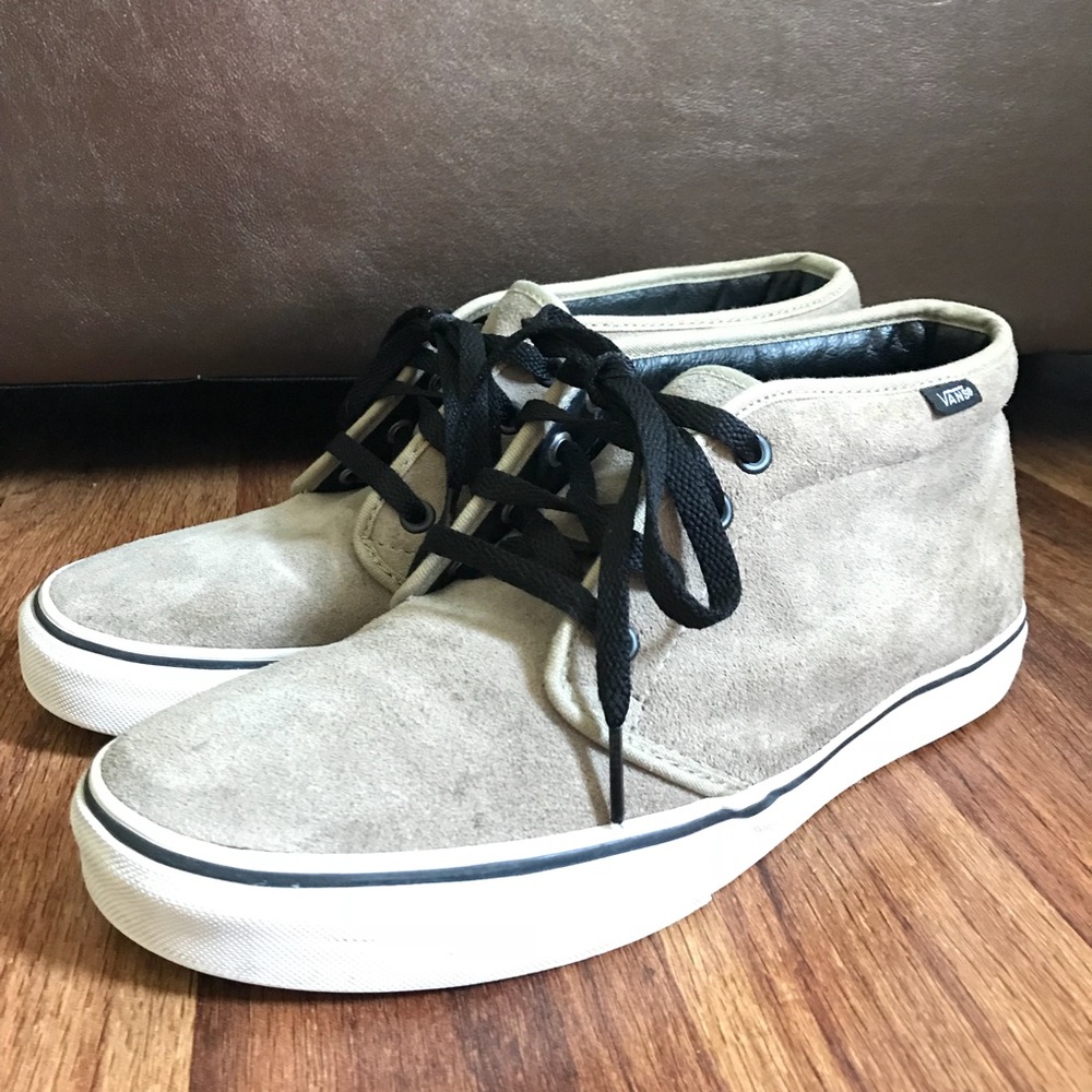 Vans beige suede high top